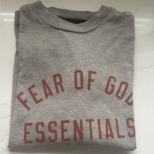 Boys Fear of God Essentials Heather Gray Crewneck Cotton Tshirt. Size 10
$30
